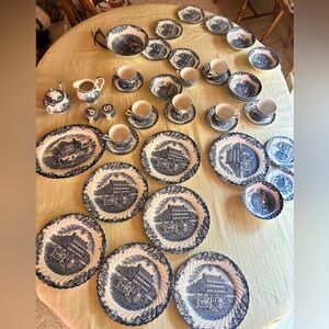 46 piece Heritage Hall Georgian Town house Ironstone Dinner Set